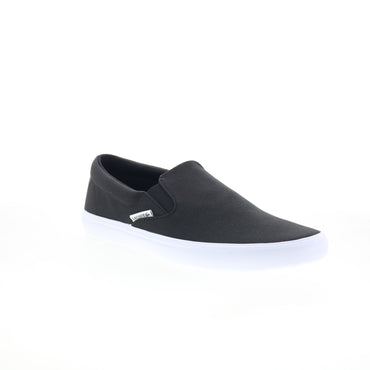 Zapatillas Lacoste Slip-On Base 224 1 CMA para Hombre, Lona Negra con Detalles Blancos, Lifestyle Originales
