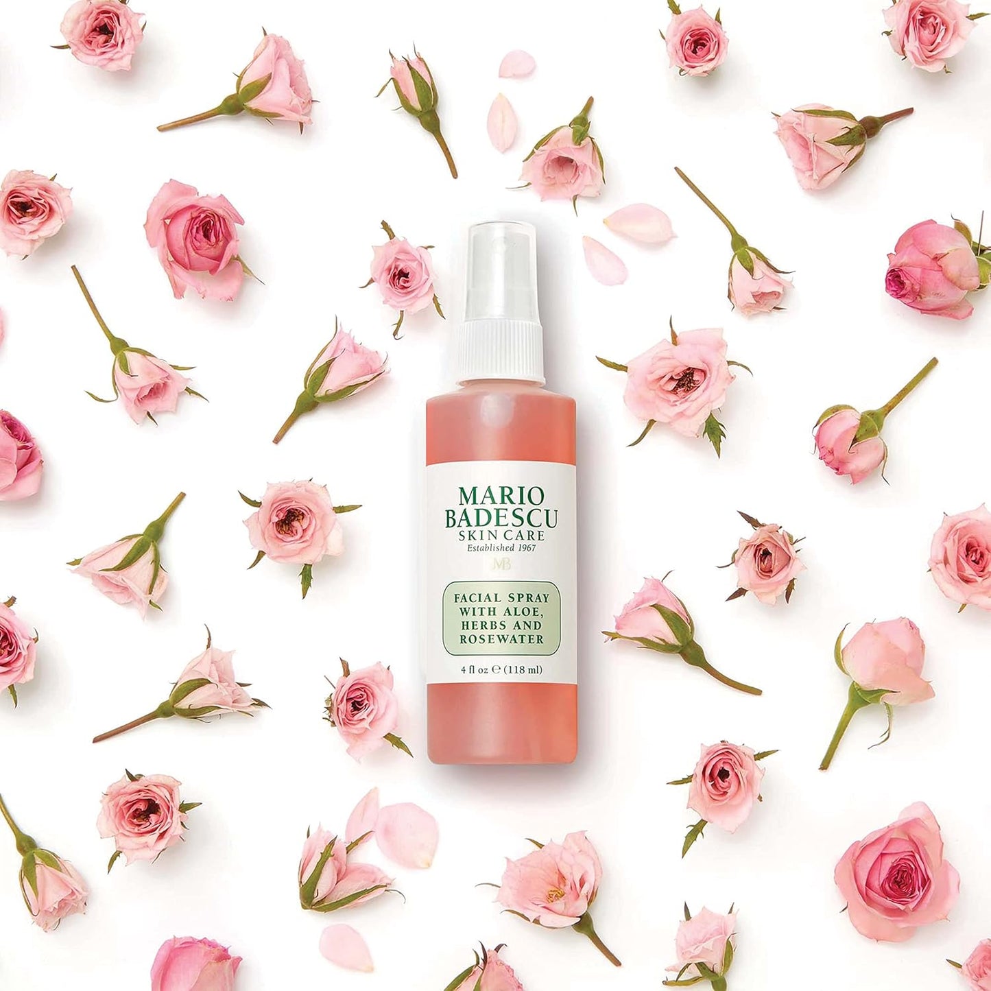 Bruma Facial con Aloe, Hierbas & Agua de Rosas | Hidrata, Reaviva el Brillo y Ayuda a Clarificar | Acabado “Dewy” | Apta para Todo Tipo de Piel