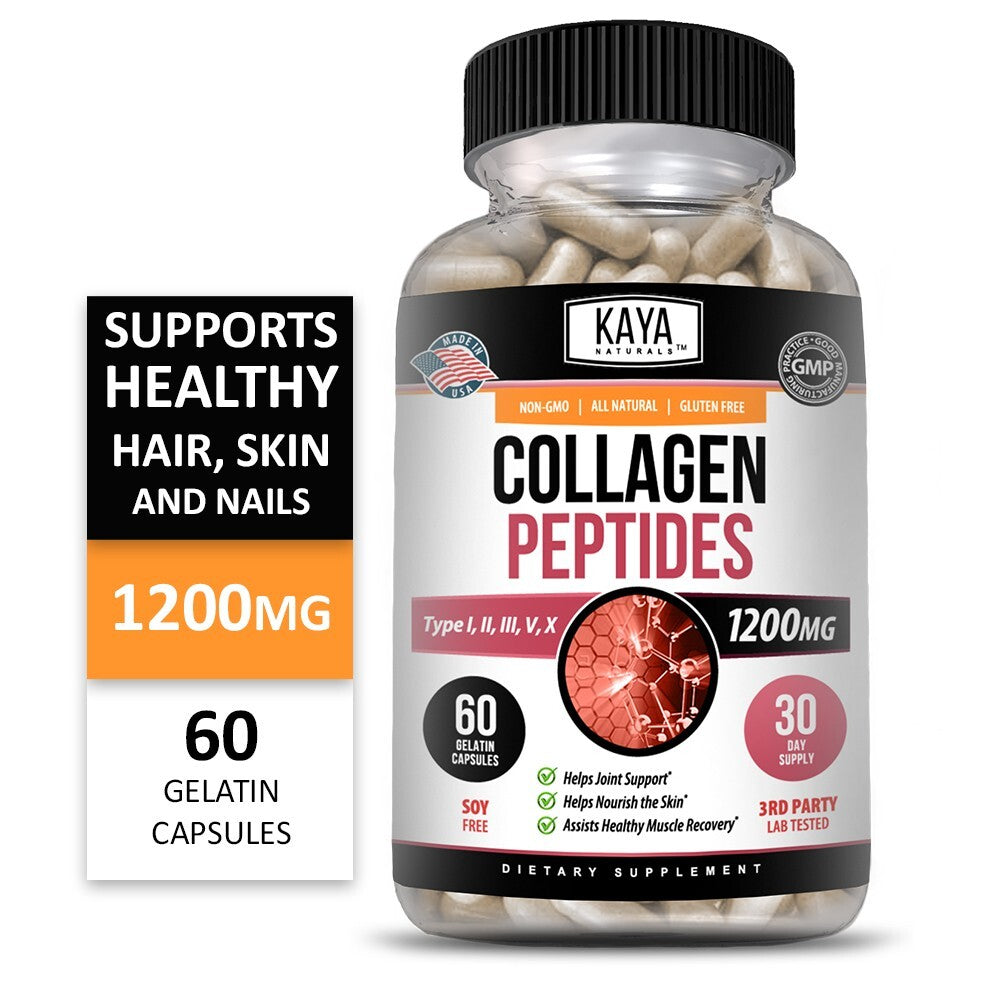 Kaya Collagen Peptides + Ácido Hialurónico – 1200 mg | Cápsulas