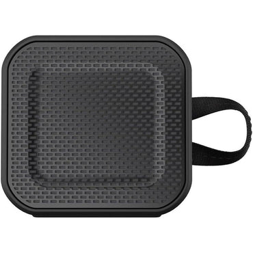 Barricade Mini – Bocina Bluetooth Portátil (Negro), IPX5 Resistente al Agua, 6 h de Batería, Diseño Robusto, Controles de Volumen y Pistas