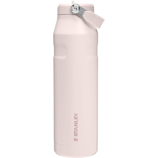 Iceflow Flip Straw 2.0 Water Bottle 36 Oz | Built-In Straw with Larger Opening | Lightweight and Leak Resistant | Insulated Stainless Steel | Bpa-Free | Rose Quartz