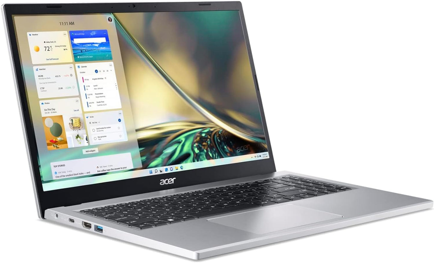 Notebook Acer Aspire 3 A315-24P 15,6” Full HD, AMD Ryzen 3 7320U, 8GB RAM, 128GB SSD NVMe, Radeon Graphics, WiFi 6, Windows 11 Home