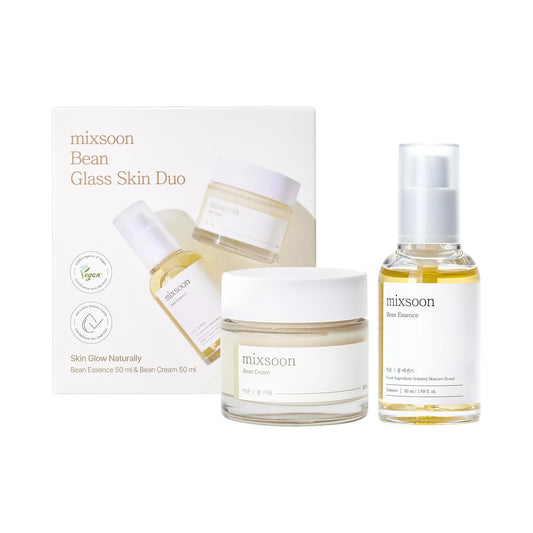 Bean Glass Skin Duo Bean Essence 50Ml + Bean Cream 50Ml 3.38 Fl. Oz / 100Ml Glass Skin Care