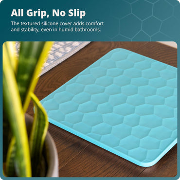 Báscula Digital de Baño con Cubierta de Silicona Removible – Antideslizante, Fácil de Limpiar, 400 lb de Capacidad, Alta Precisión con Pantalla LED