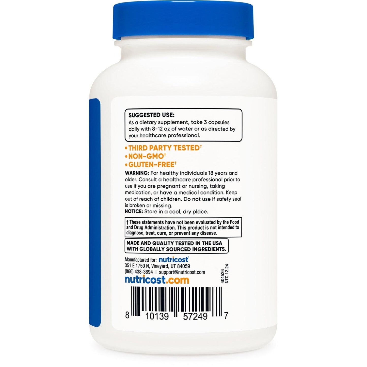 Nutricost T-Level Complex | 90 Cápsulas Vegetarianas (Testosterona)