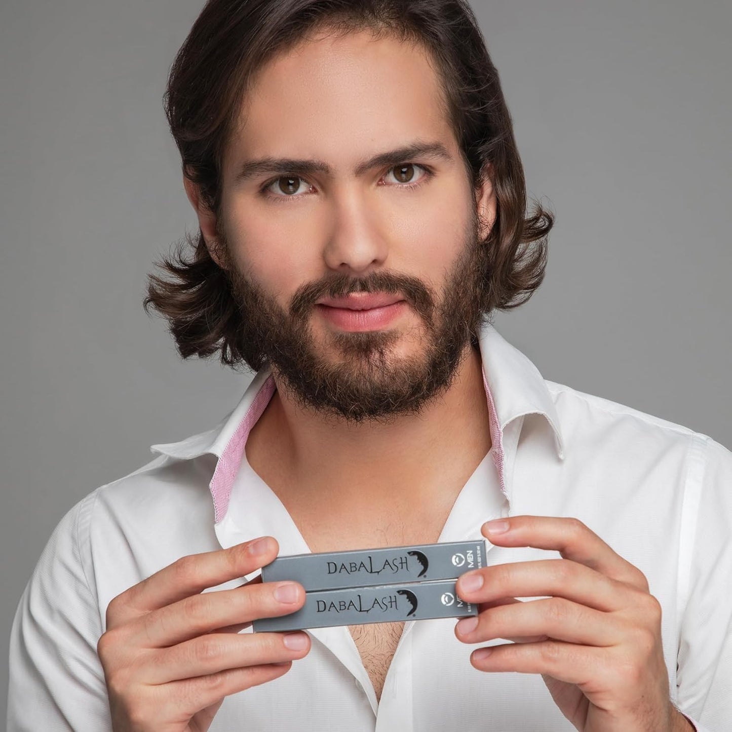 DABALASH Men | Suero Profesional para Vello Facial, Pestañas y Cejas | Con Aceite de Ricino, Pantenol & Aloe | Apariencia de vello más largo, denso y fuerte | 0.18 oz