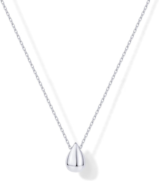Collar Colgante Lágrima para Mujer | Baño en Oro 14K | Collar Elegante y Minimalista con Dije de Pera