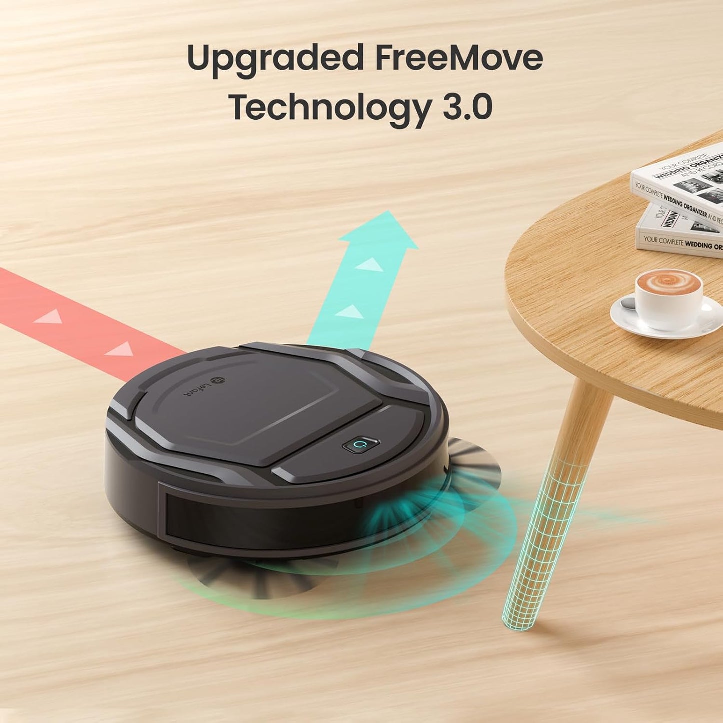 Robot Aspiradora Lefant M210 Pro – Delgado, Silencioso, Potente Succión 2200Pa, 120 Minutos de Autonomía, 6 Modos de Limpieza, Wi-Fi/App/Alexa, Auto Recarga