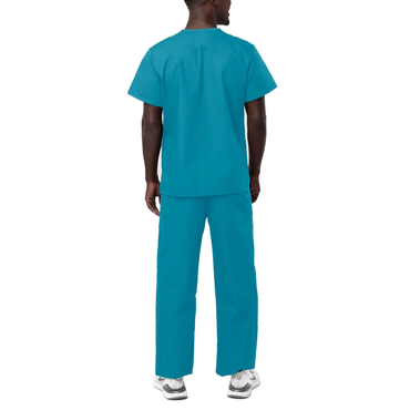 Conjunto de ropa médica unisex universal | Juego de ropa médica unisex con cordón | Color: Azul Teal