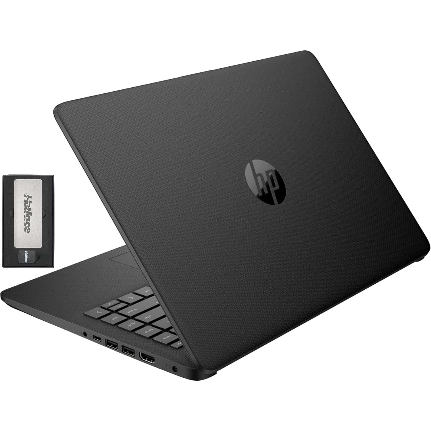 Notebook HP Stream 14” HD, Intel Celeron N4120, 8GB RAM, 416GB (128GB eMMC + Docking 256GB + MicroSD 32GB), UHD Graphics, Cámara 720p, Windows 11 S + Office 365, Negra