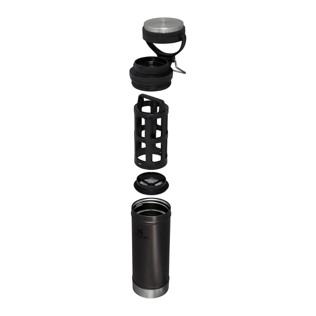 Stanley Travel Mug con Prensa Francesa Integrada 16 oz (473 ml) – Café en 5 minutos | Taza térmica con tapa hermética | Acero inoxidable aislado