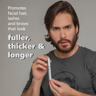DABALASH Men | Suero Profesional para Vello Facial, Pestañas y Cejas | Con Aceite de Ricino, Pantenol & Aloe | Apariencia de vello más largo, denso y fuerte | 0.18 oz