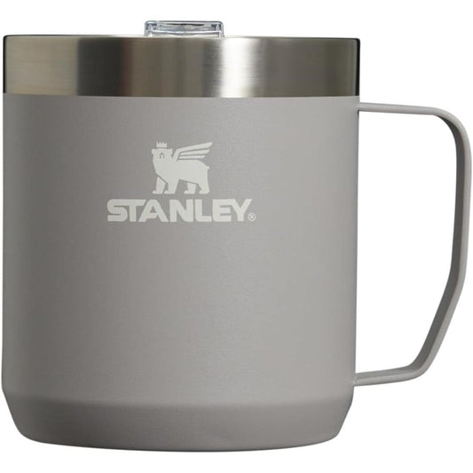 Stay-Hot Camp Mug 12 Oz | Press Fit Drink through Lid | Cup for Coffee, Tea and Drinks | Insulated Stainless Steel Coffee Mug | Bpa-Free | Ash 2.0