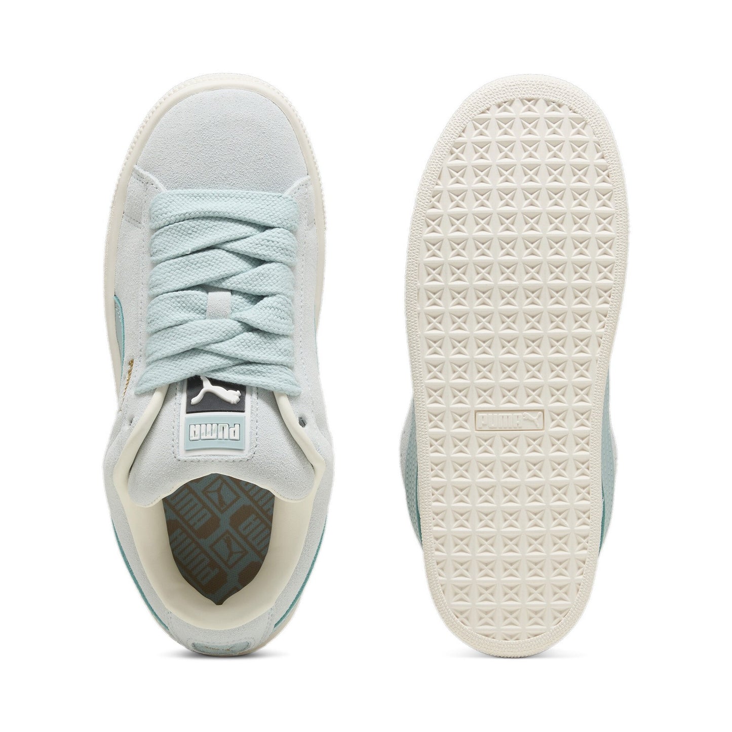 Puma Suede Xl 39764810 Womens Blue Suede Lace up Lifestyle Sneakers Shoes