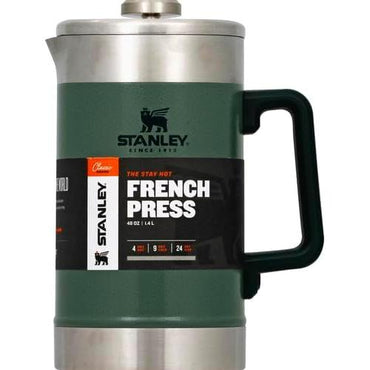 Classic Stay-Hot French Press Coffee Maker 48 Oz | 5 Minute Brew, 4 Hours Hot | Mesh Filter for Coffee Grounds | Insulated Stainless Steel French Press | Bpa-Free | Hammertone Green