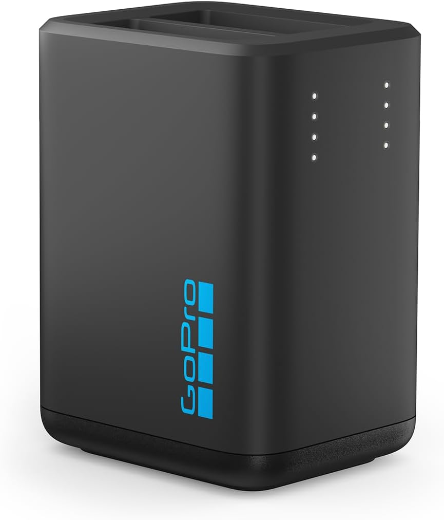 GoPro Dual Battery Charger + 2 Enduro Rechargeable Batteries (HERO13 Black) - Accesorio Oficial