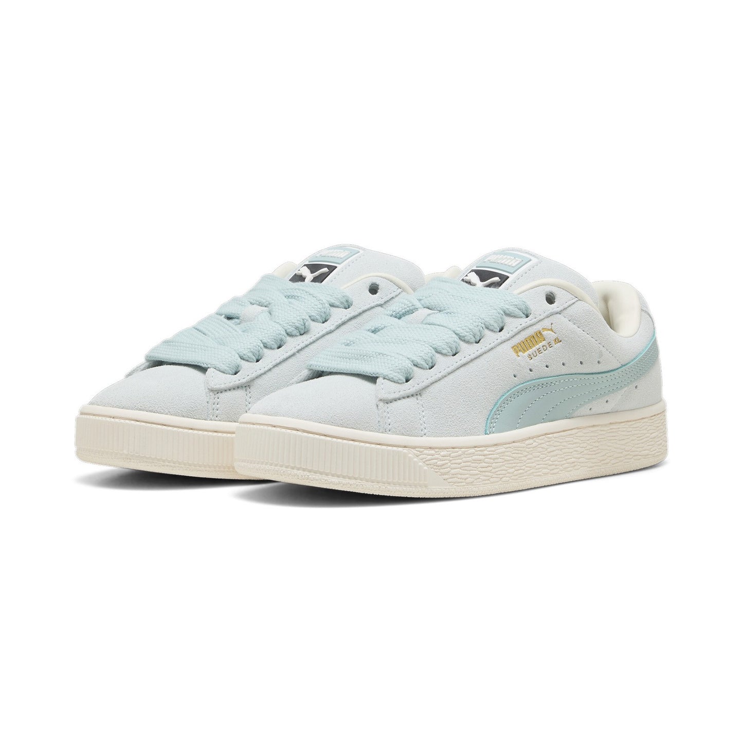 Puma Suede Xl 39764810 Womens Blue Suede Lace up Lifestyle Sneakers Shoes