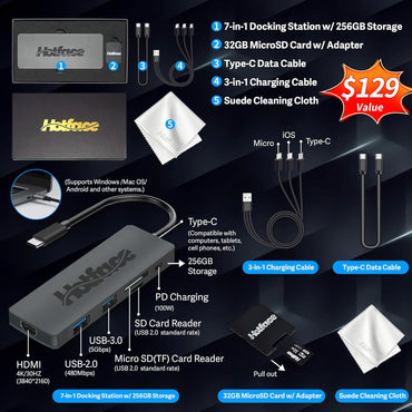 Notebook HP Stream 14” HD, Intel Celeron N4120, 8GB RAM, 416GB (128GB eMMC + Docking 256GB + MicroSD 32GB), UHD Graphics, Cámara 720p, Windows 11 S + Office 365, Negra