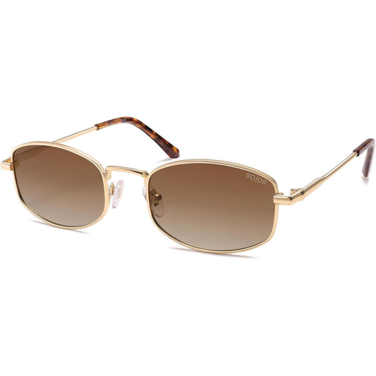 Trendy Oval Polarized Sunglasses for Women Men, Retro Fashion Shades UV400 Protection SJ1258