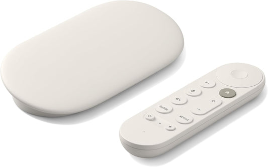 Google TV Streamer 4K HDR con Dolby Vision y Atmos – 32 GB Almacenamiento – Control por Voz con Búsqueda y Smart Home – Streaming Rápido de Películas, Series y TV en Vivo – Color Porcelain