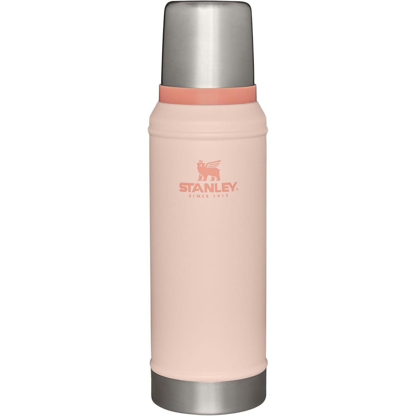 Stanley Classic Legendary Vacuum Bottle 1.0 Qt | Wide Mouth with Leakproof Cup Lid | Keep Drinks Hot or Cold | Packable for Travel | Insulated Stainless Steel Thermal Bottle | Bpa-Free | Limestone