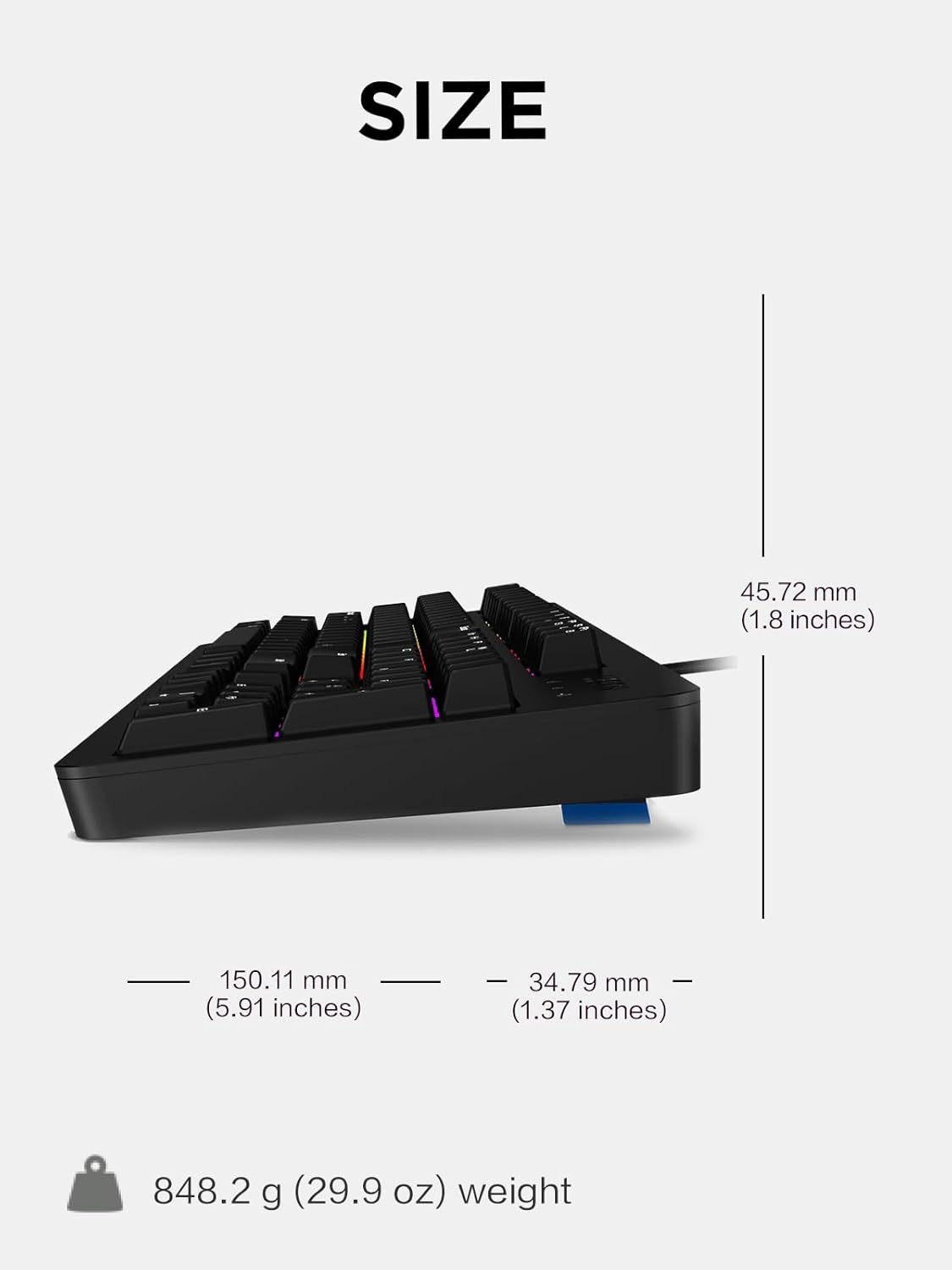Lenovo Legion K310 Teclado Gamer con Cable – RGB, Respuesta Rápida, Teclas Silenciosas y Diseño Resistente al Agua