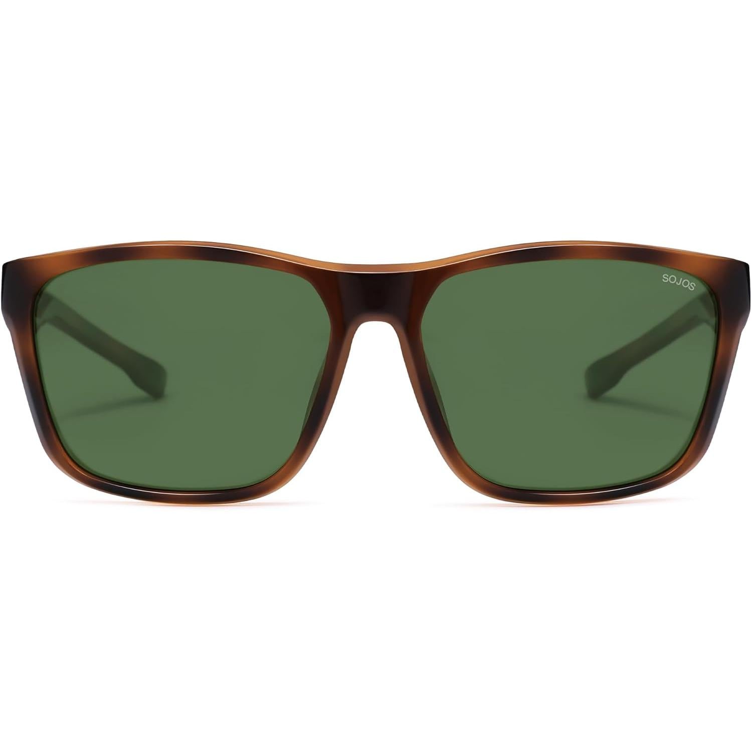 Lentes de Sol Cuadrados Polarizados Unisex, Marco TR90 Ultraliviano, Protección UV400 para Hombres y Mujeres