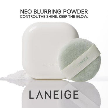 LANEIGE Neo Difuminador Polvo: Compacto de Control de Aceite Coreano con Desenfoque de Poros, Acabado Suavizante y Fácil de Viajar, Embalaje Sin Derrames