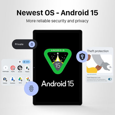 Tablet 11" Android 15 (2025) – Octa-Core 8GB+128GB, Expansión 1TB, Pantalla IPS HD, Batería 7000mAh, WiFi 6 & BT 5.0 – Certificada GMS