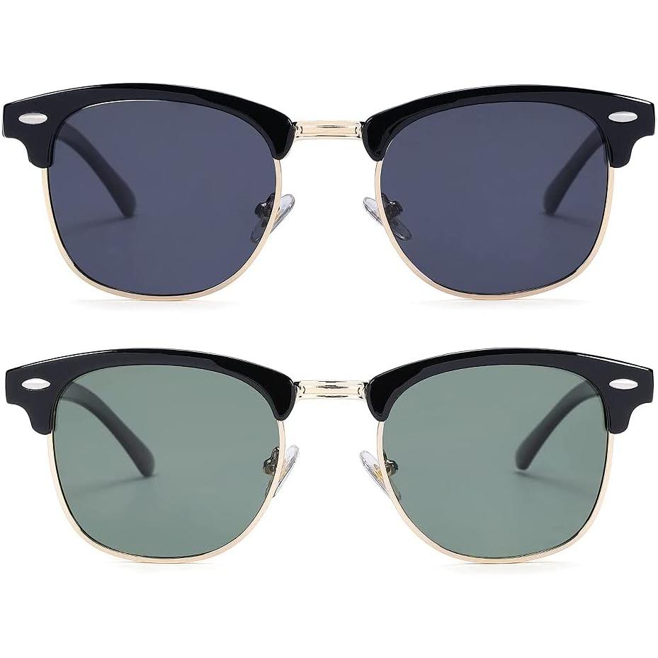 Pro Acme Semi-Rimless Polarized Sunglasses UV 400 Protection for Women Men