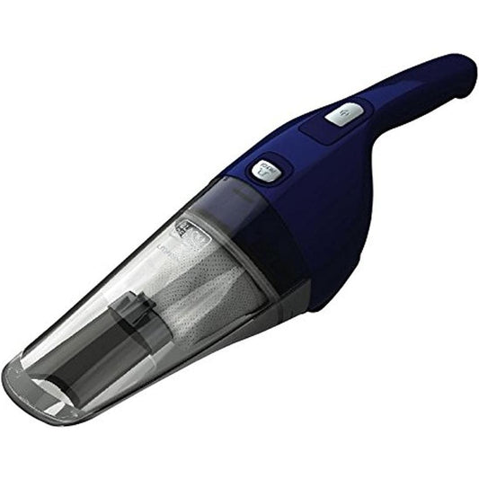Aspiradora de Mano Inalámbrica BLACK+DECKER Dustbuster QuickClean, Compacta con Batería de Litio 2Ah, Base de Pared, Cepillo y Boquilla – Azul Cobalto