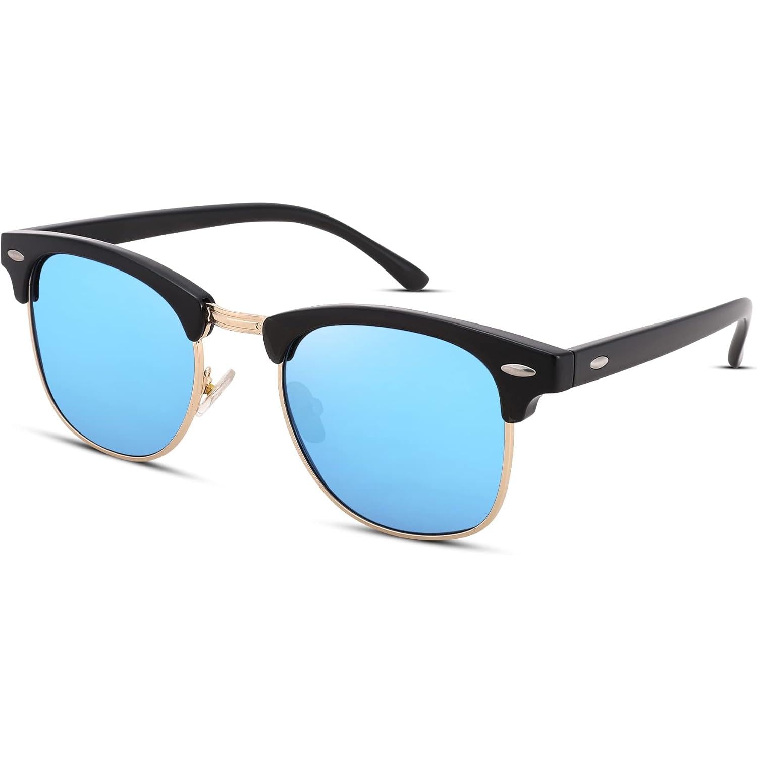 Pro Acme Semi-Rimless Polarized Sunglasses UV 400 Protection for Women Men