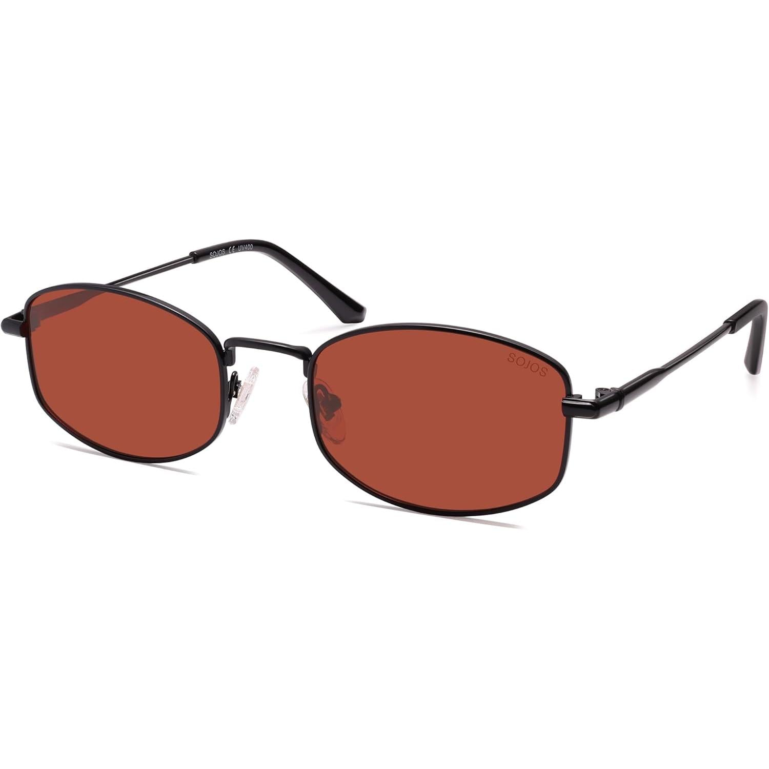 Trendy Oval Polarized Sunglasses for Women Men, Retro Fashion Shades UV400 Protection SJ1258