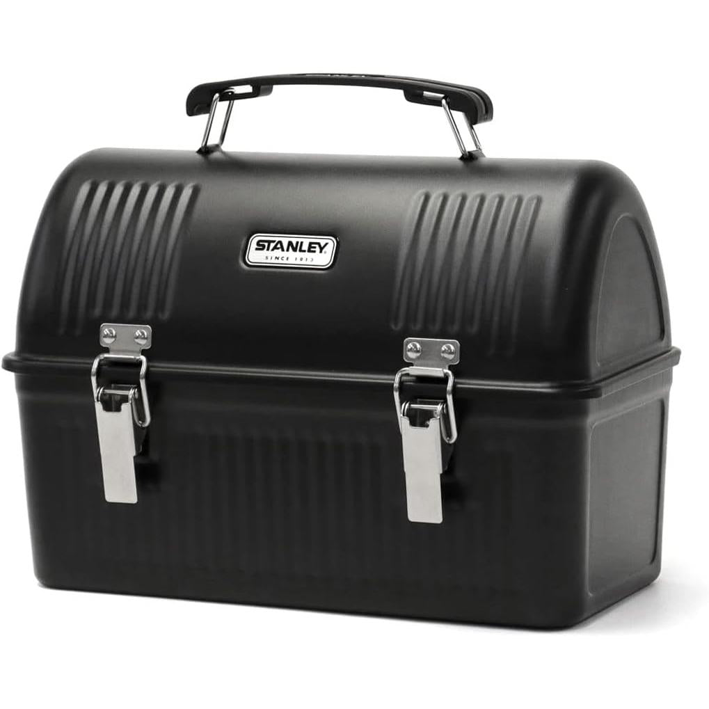 Classic Lunch Box 10 Qt | Vintage Metal Lunchbox | Durable Meal Container with Handle and Latch | Stores Food, Drinks, Thermos, Water Bottle