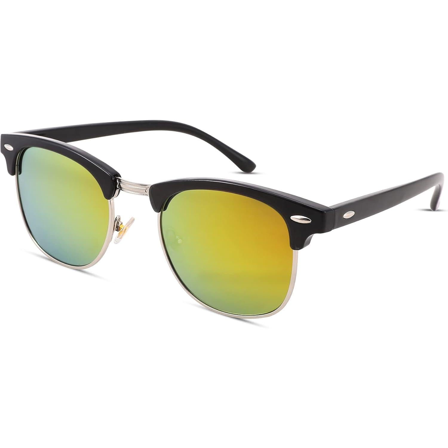 Pro Acme Semi-Rimless Polarized Sunglasses UV 400 Protection for Women Men