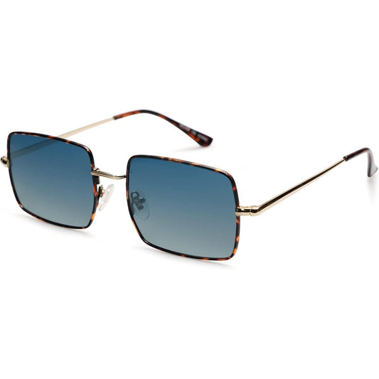 Lentes de Sol Polarizados SOJOS SJ1168, Rectangulares Poligonales Retro Vintage, Unisex UV400 para Hombres y Mujeres