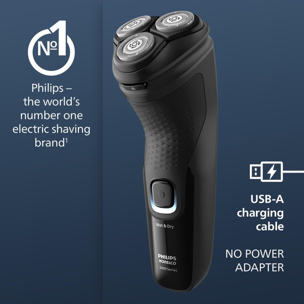 Philips Norelco Shaver 2400 Series (X3001/90) | Afeitado Húmedo/Seco, 27 Cuchillas ComfortCut, 4D Flex, Recortadora Pop-Up, Tapa Protectora, Deep Black