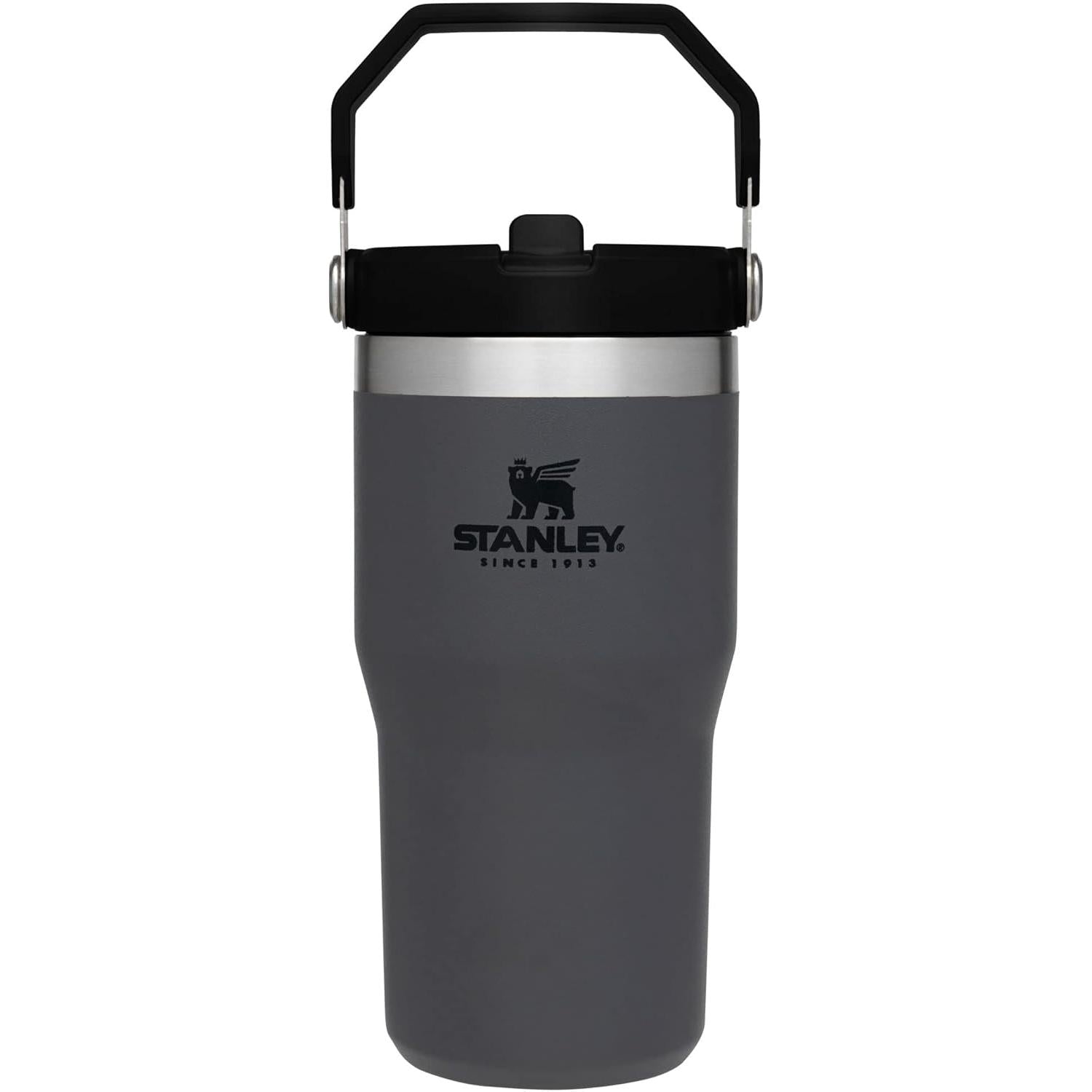 Iceflow Stainless Steel Tumbler with Straw - Vacuum Insulated Water Bottle for Home, Office or Car - Reusable Cup with Straw Leak Resistant Flip - Cold for 12 Hours or Iced for 2 Days (Polar)