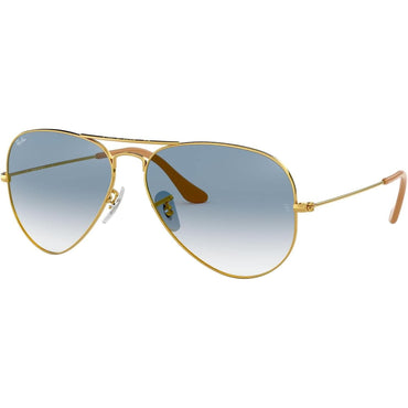 Ray-Ban RB3025 Classic Aviator – Gafas de Sol Unisex 62 mm Gold / Clear Gradient Blue