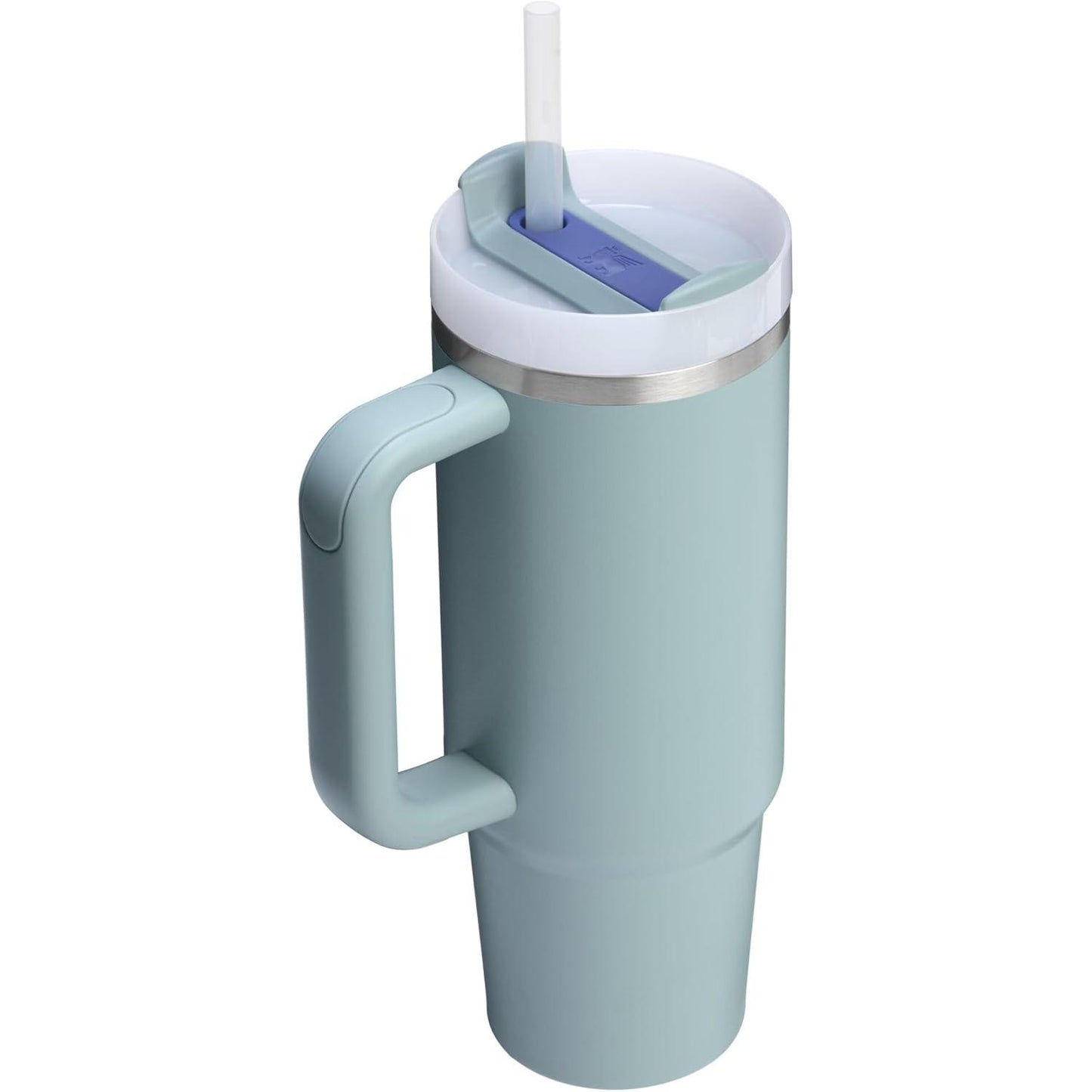 Quencher H2.0 Tumbler with Handle and Straw 30 Oz | Flowstate 3-Position Lid | Cup Holder Compatible for Travel | Insulated Stainless Steel Cup | Bpa-Free | Exclusive Blue Cactus