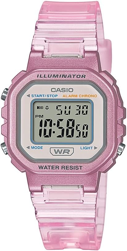 LA20WH Series | Women'S Digital Watch | Water Resistant | LED Light | Auto Calendar | Date Display | 1/100 SEC Stopwatch | Regular Time Keeping (HR, Min, SEC, PM, Date, Day) | 5 Yr Batt