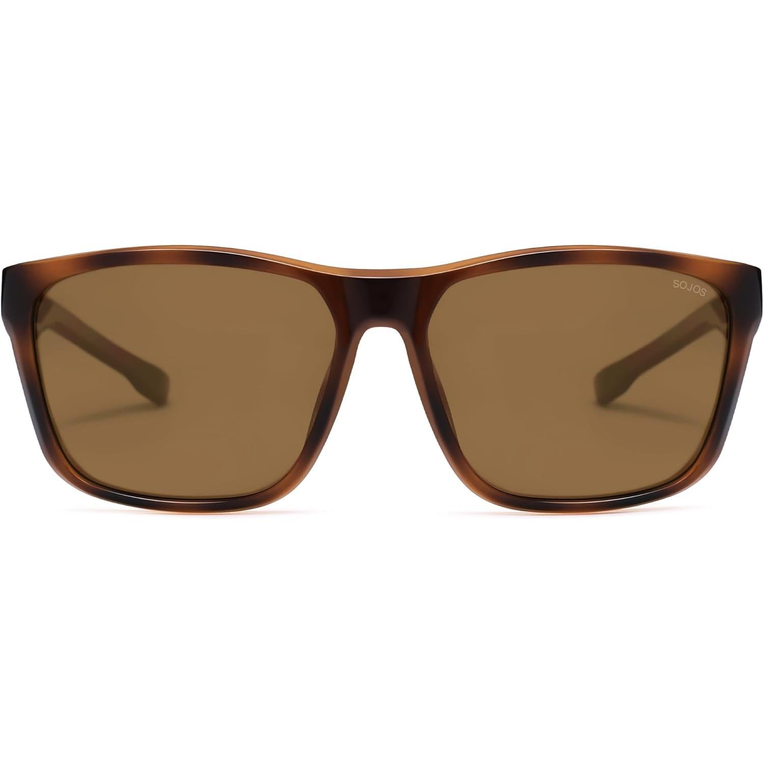 Lentes de Sol Cuadrados Polarizados Unisex, Marco TR90 Ultraliviano, Protección UV400 para Hombres y Mujeres