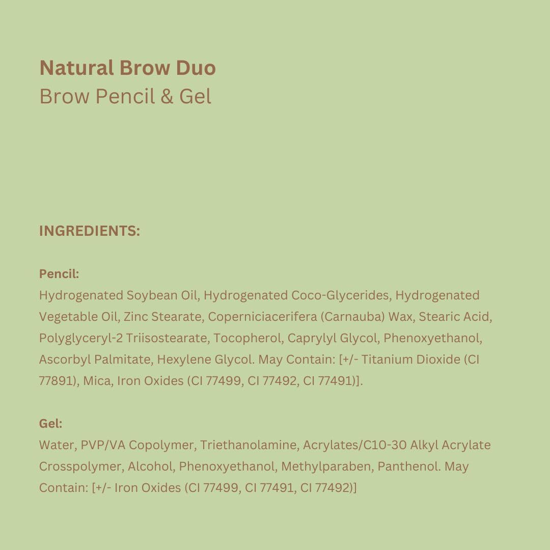 Pixi Natural Brow Duo – Lápiz y Gel para Cejas (Natural Brown) 0.2 oz