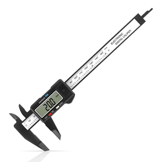 Calibrador Digital 0-150mm / 6” con Pantalla LCD Grande, Auto-Apagado, Conversión Pulgadas-Milímetros y 4 Modos de Medición – Herramienta Precisa para Hogar, Carpintería, Joyería y Proyectos DIY