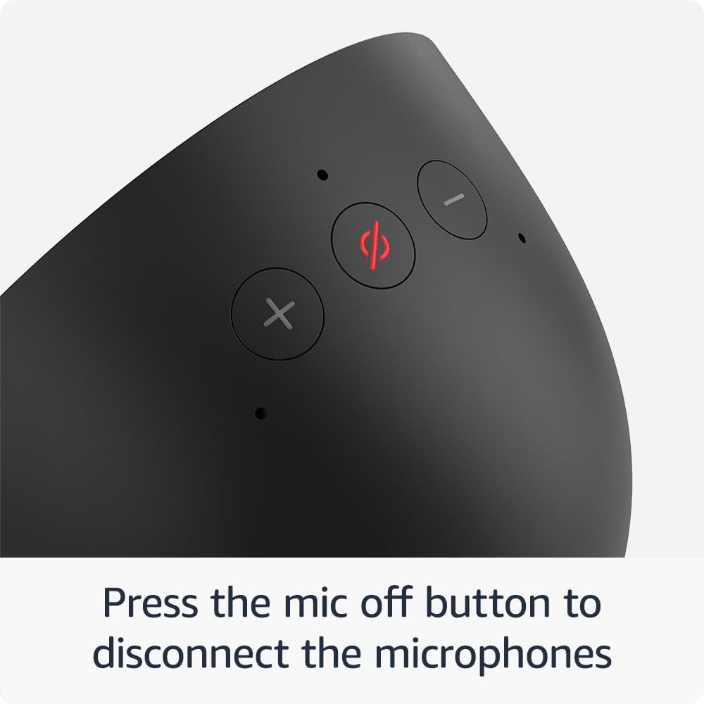 Echo Spot, ideal para mesitas de noche, oficinas y cocinas, despertador inteligente con Alexa, color negro