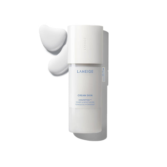LANEIGE Cream Skin Toner & Moisturizer: Lightweight Refillable Korean Milky Toner with Ceramide & Peptide for Hydration, Firming, & Barrier Support