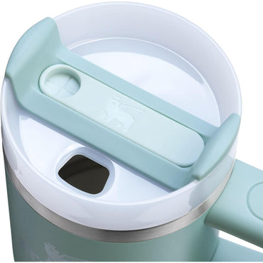Quencher H2.0 Tumbler with Handle and Straw 14 Oz | Flowstate 3-Position Lid | Cup Holder Compatible for Travel | Insulated Stainless Steel Cup | Bpa-Free | Seafoam