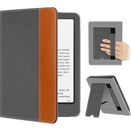 Fintie Case for 7"/6.8" Kindle Paperwhite(12Th/11Th Generation-2024/2021) and Kindle Colorsoft Signature Edition -Slim Foldable Stand Cover Auto Wake/Sleep for Paperwhite 2024, Denim Gray