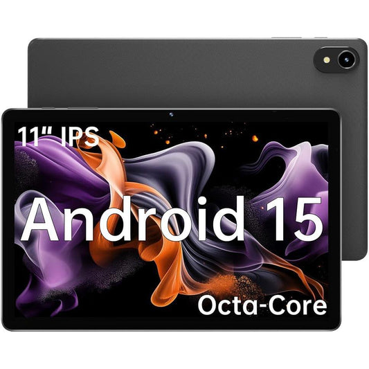 Tablet 11" Android 15 (2025) – Octa-Core 8GB+128GB, Expansión 1TB, Pantalla IPS HD, Batería 7000mAh, WiFi 6 & BT 5.0 – Certificada GMS