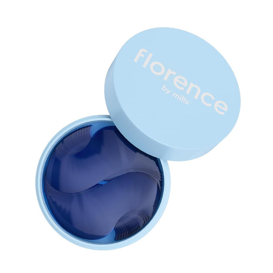 Florence by Mills Surfing Under Eye Gel Pads | Parches Hidratantes con Ácido Hialurónico Hidrolizado, Extractos Frutales y Plantas Adaptógenas – 15 Pares (30 unidades) – Veganos & Cruelty-Free